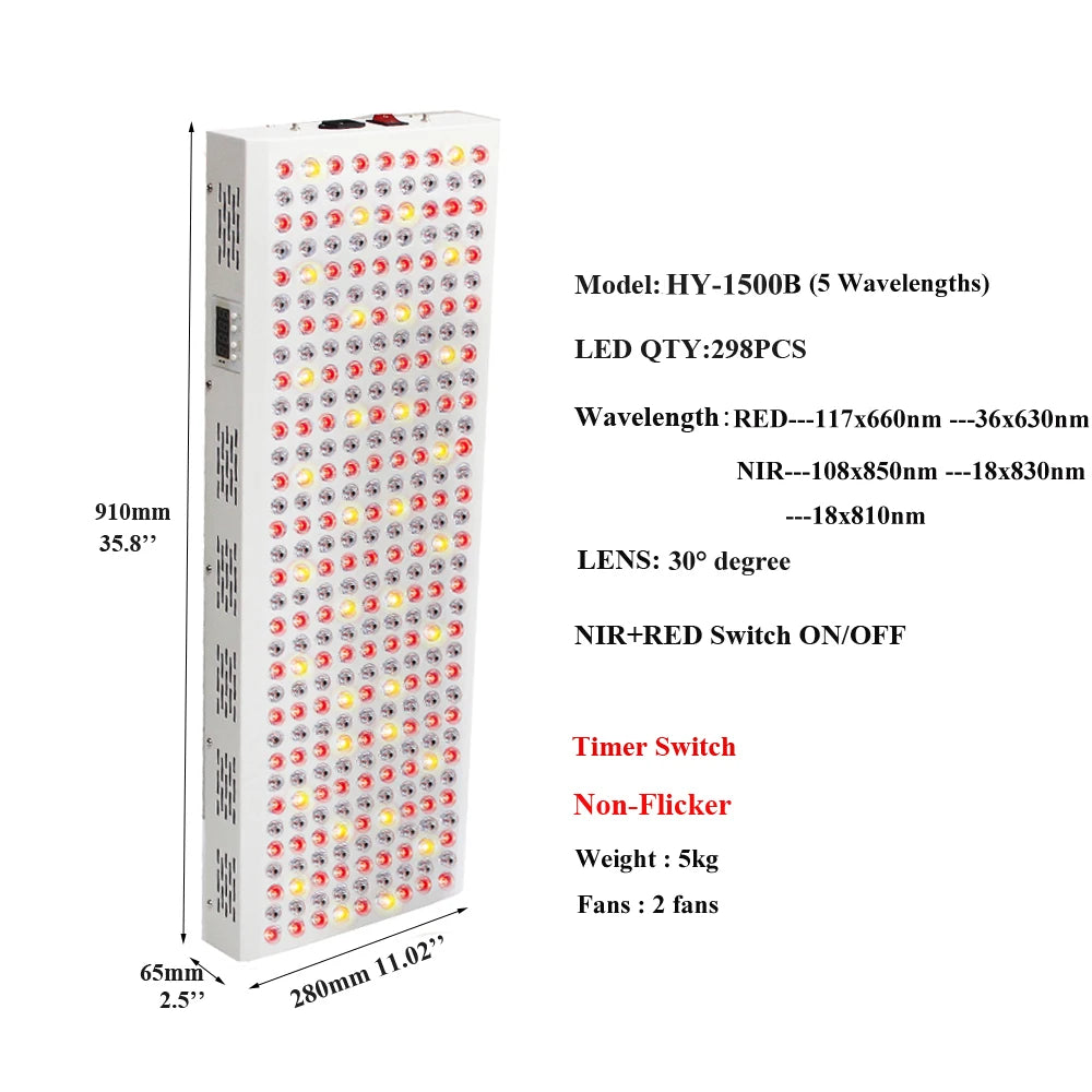 NIR LED Light Therapy Panels (2-5 colours)